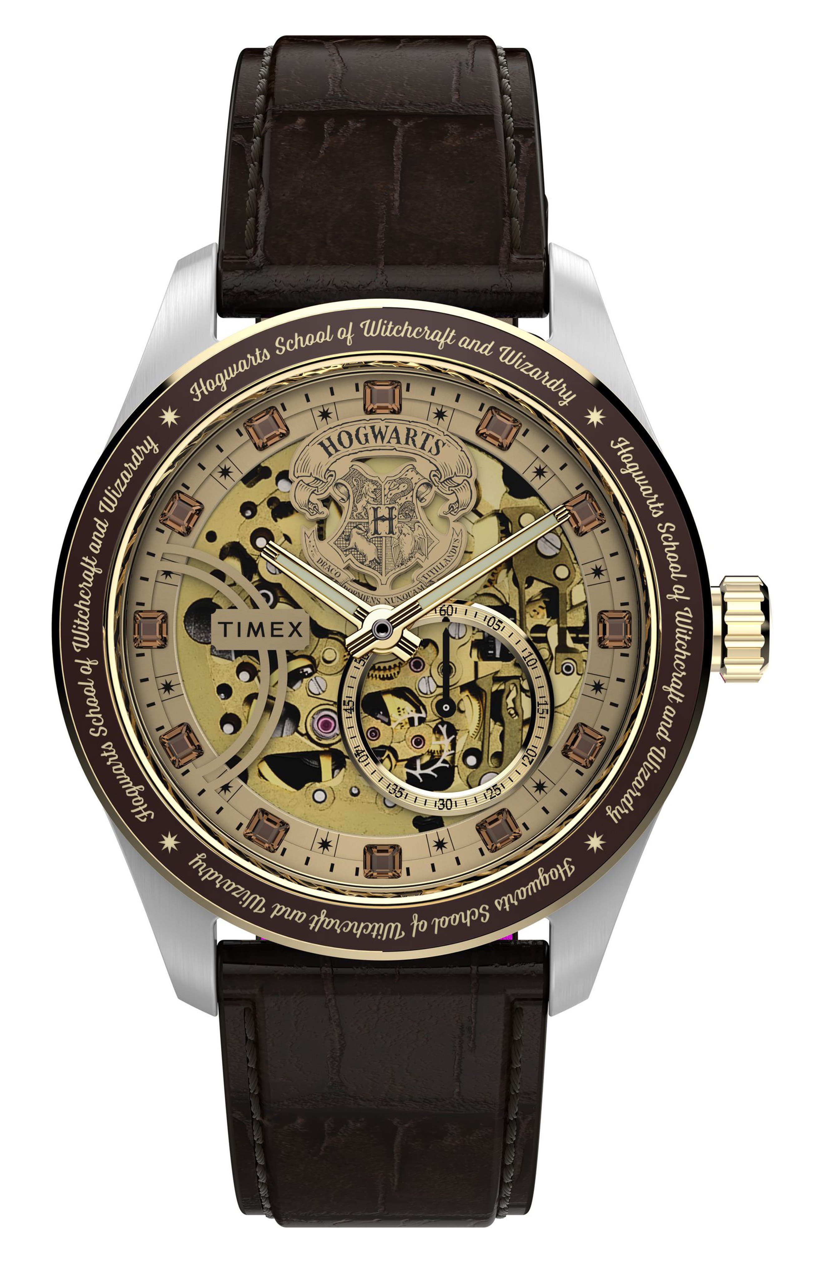 Harry Potter x Timex Waterbury Skeleton Automatic 39mm Leather