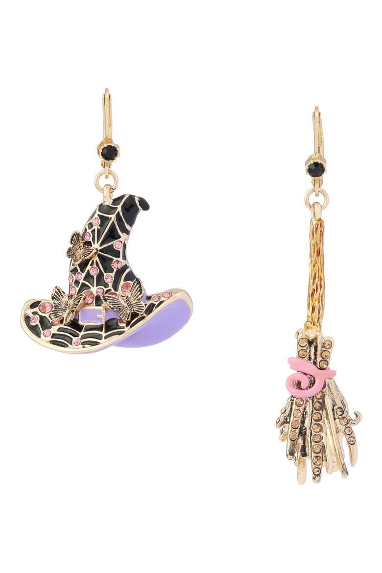 Broomstick Leverback Drop Earrings, Main, color, PURPLE