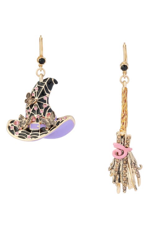 Broomstick Leverback Drop Earrings