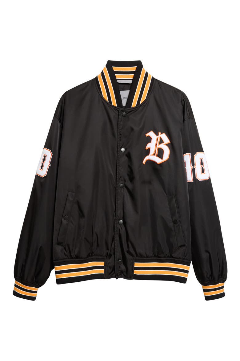 Varsity Bomber Jacket, Main, color, 1000 BLACK