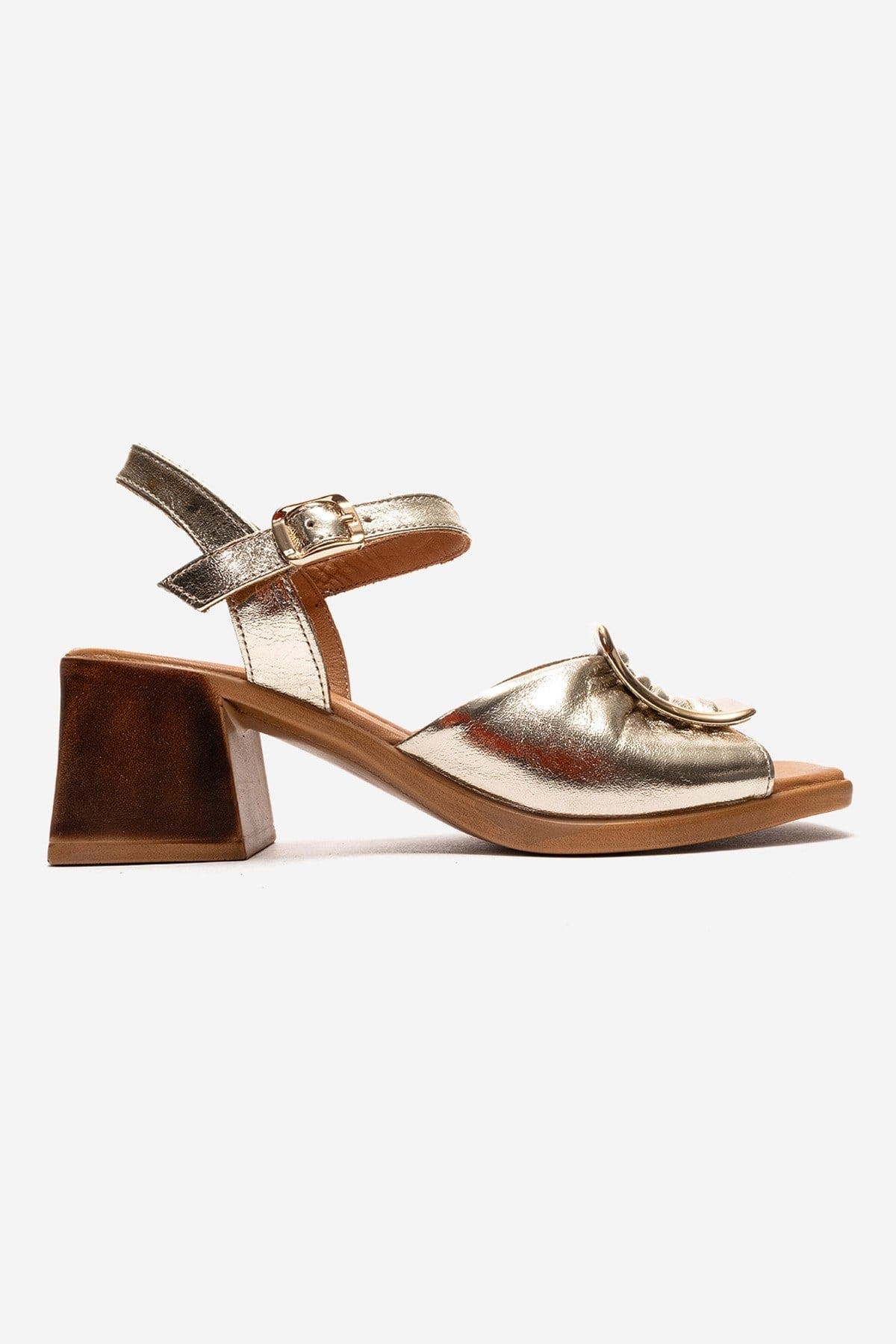 Asha Leather Block Heel Sandal, Alternate, color, Gold
