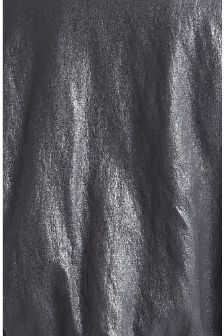 Faux Leather Bomber Jacket, Alternate, color, 9487 CHARCOAL