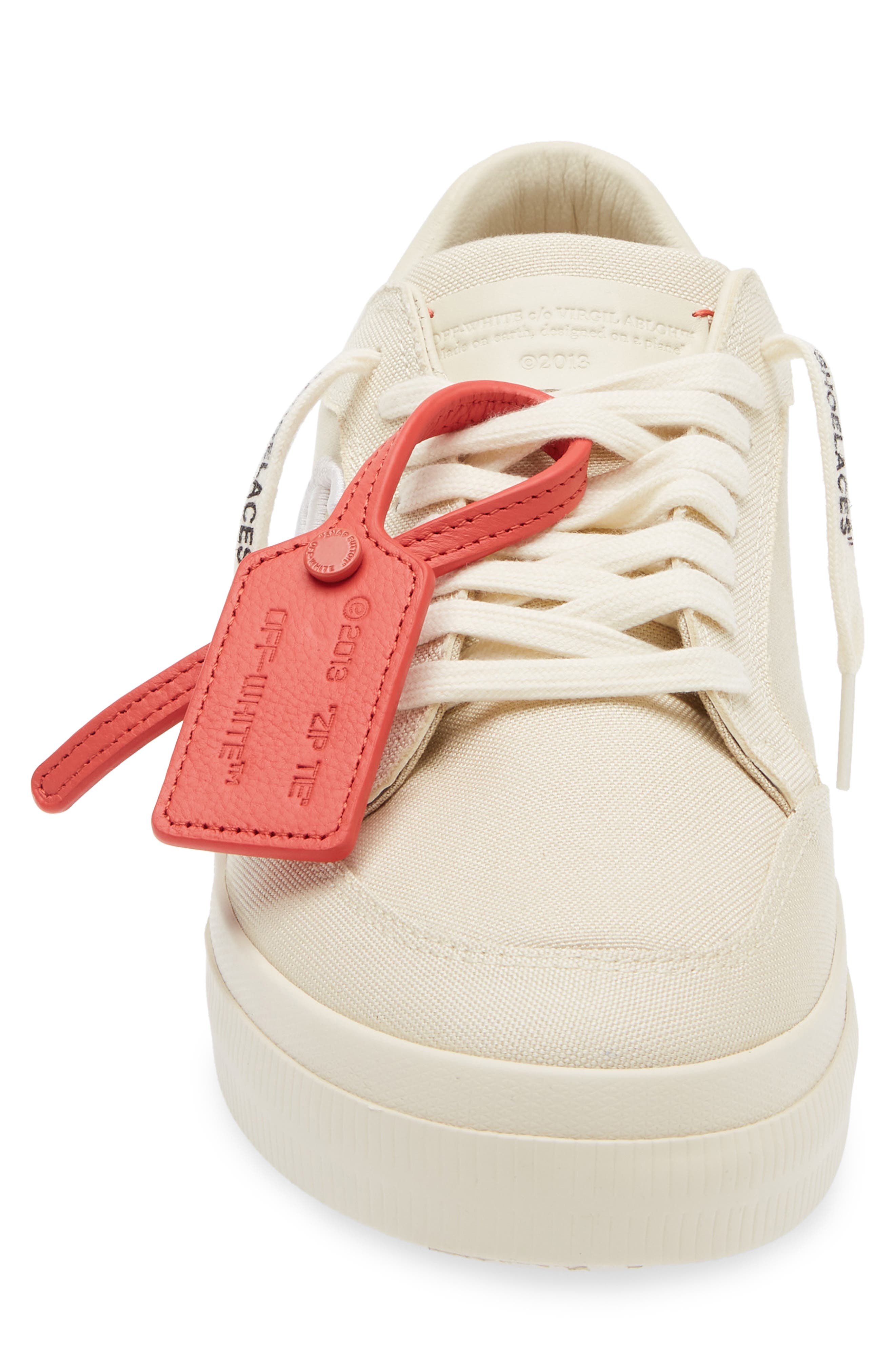 Off-White Low Vulcanized Sneaker, Alternate, color, Angora White