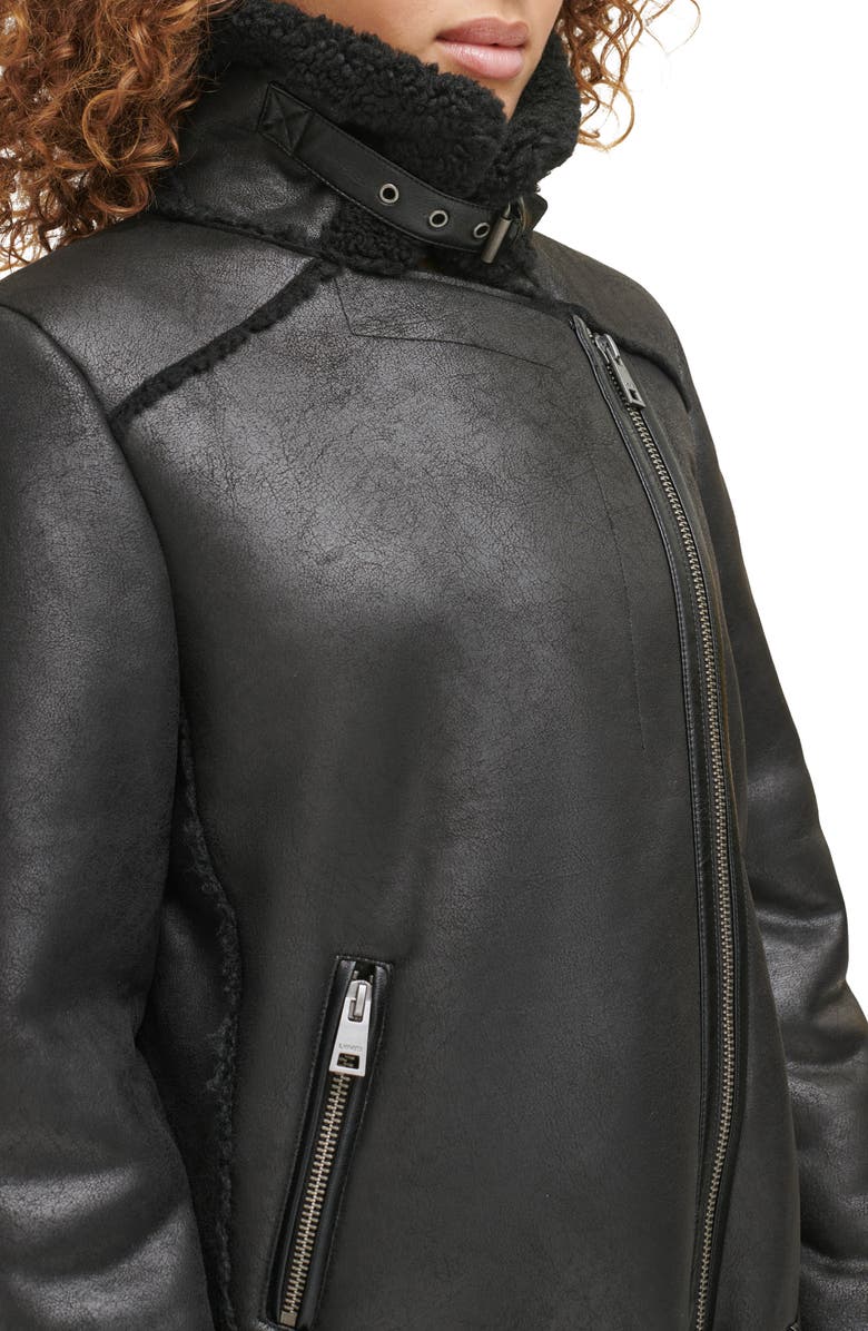Levi's<sup>®</sup> Oversize Faux Shearling & Faux Leather Moto Jacket, Alternate, color,