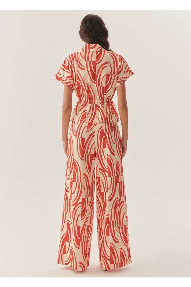 Jocelyn Cotton Shirt, Alternate, color, RED-BEIGE