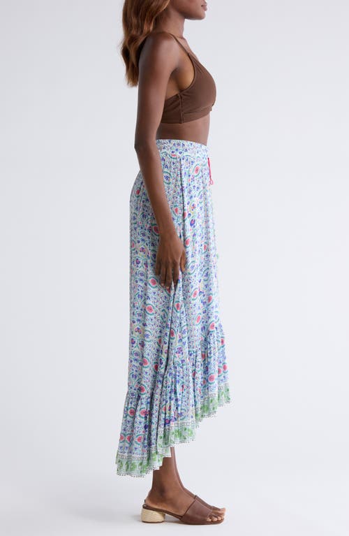 Alicia Bell Margo Cotton & Silk Cover-up High-low Skirt In Gray
