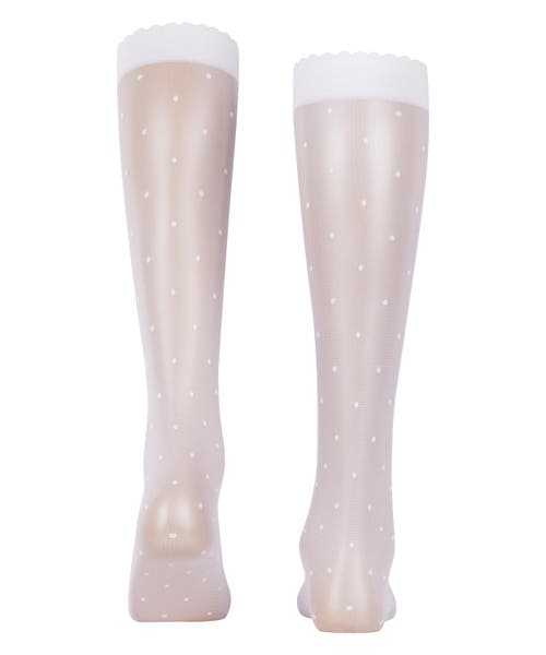 Falke Dot 15 Denier Sheer Knee High Socks In Pink
