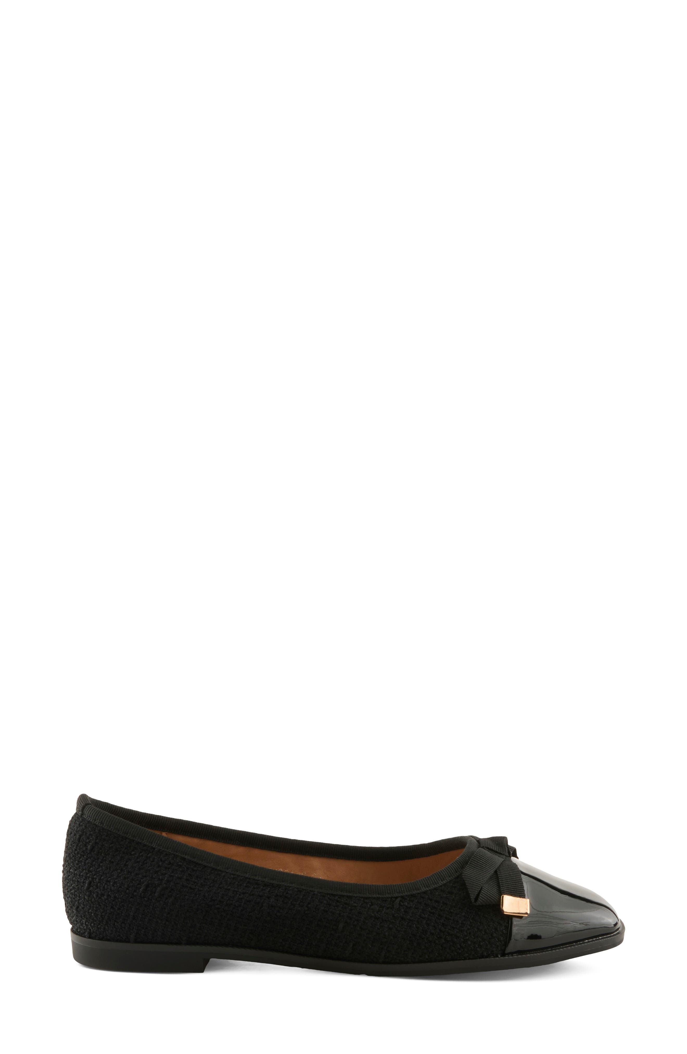 Ainosa Bow Flat, Alternate, color, BLACK