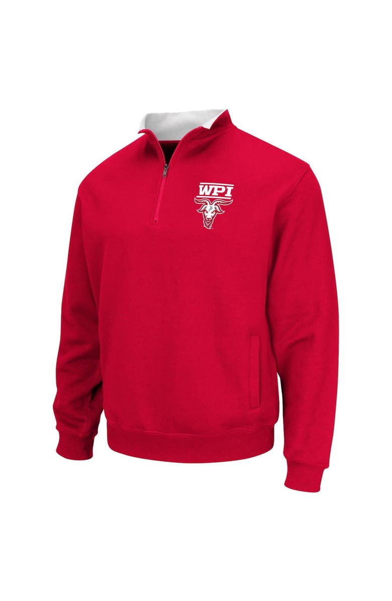 COLOSSEUM Men's Colosseum Red Worcester Polytechnic Institute Engineers Tortugas Quarter-Zip Sweatshirt, Alternate, color, Red