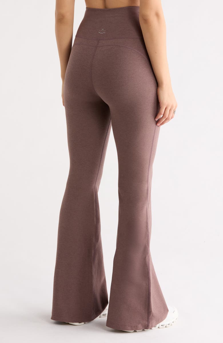 Beyond Yoga Space Dye High Waist All Day Flare Leggings, Alternate, color, Truffle Heather