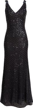ST. JOHN Metallic Shimmer Gown