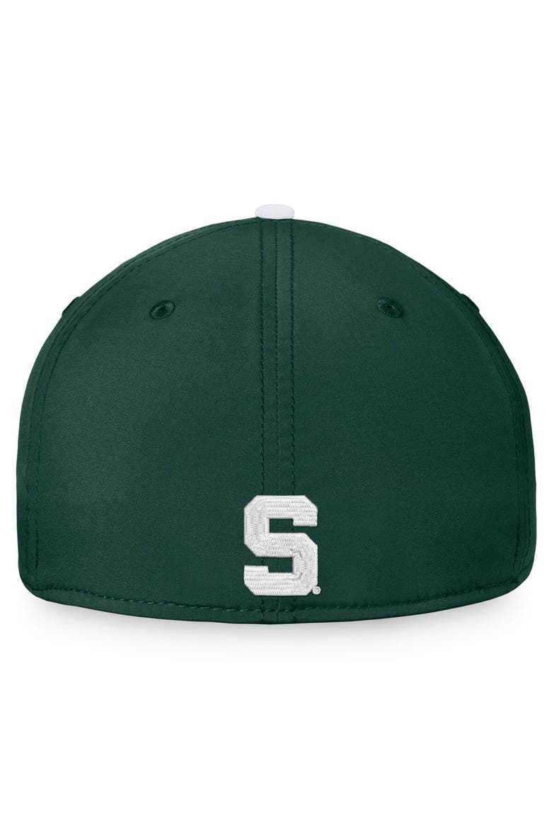 Men's Top of the World White/Green Michigan State Spartans Iconic Flex Hat, Alternate, color, White