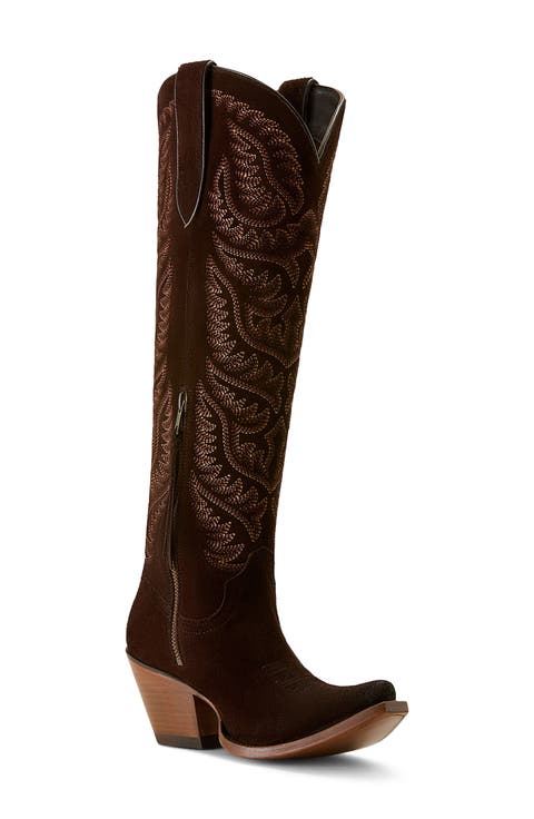 Laramie X Toe Knee High Western Boot (Women)