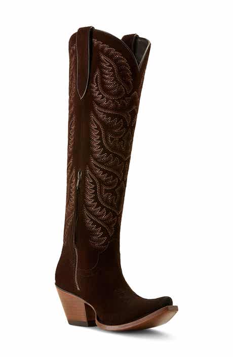 Laramie X Toe Knee High Western Boot