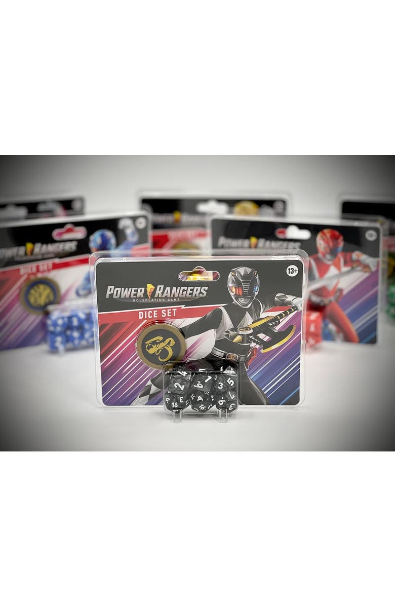 Renegade Game Studios Power Rangers Roleplaying Game Black Dice Set, Alternate, color, Black