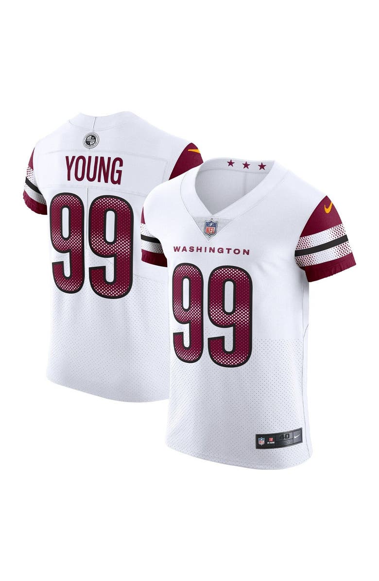 Nike Men's Nike Chase Young White Washington Commanders Vapor Elite Jersey, Main, color, 