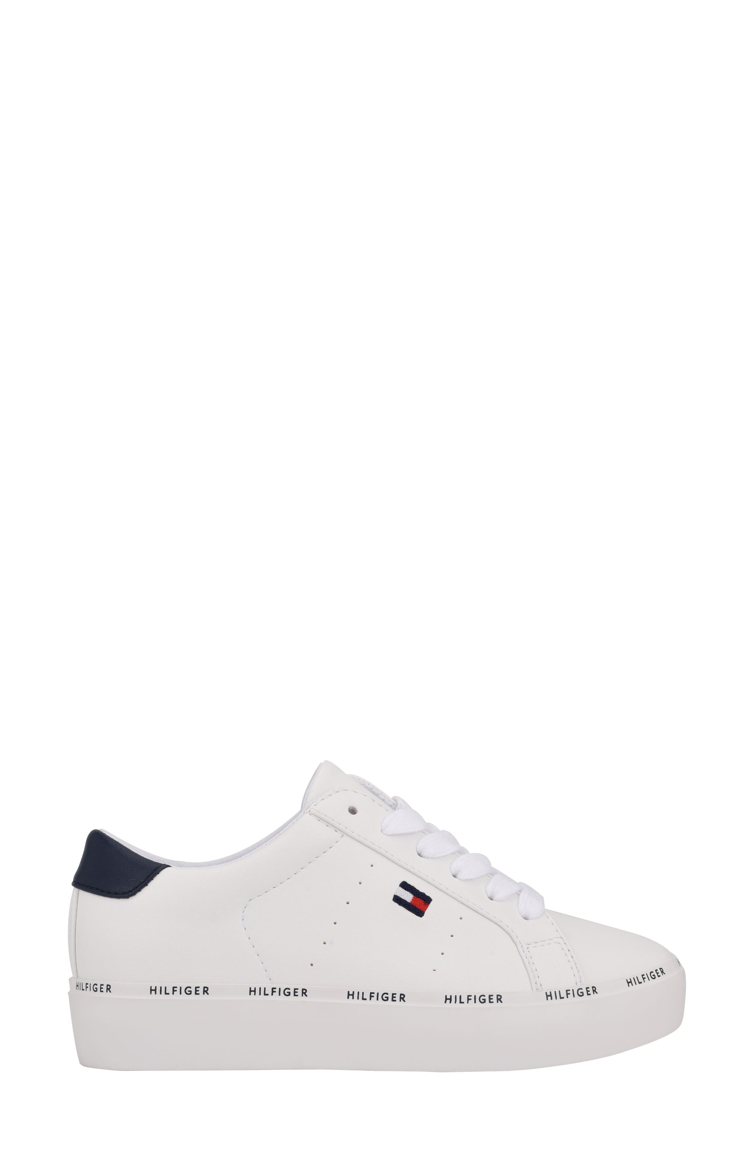 Henissly Low Top Sneaker, Alternate, color, WHITE FAUX LEATHER