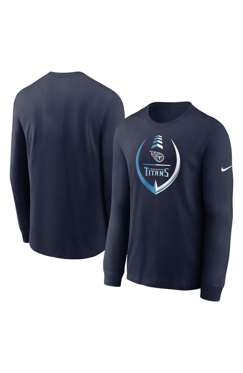 Nike Men's Nike Navy Tennessee Titans Icon Legend Logo Performance Long Sleeve T-Shirt, Main, color,