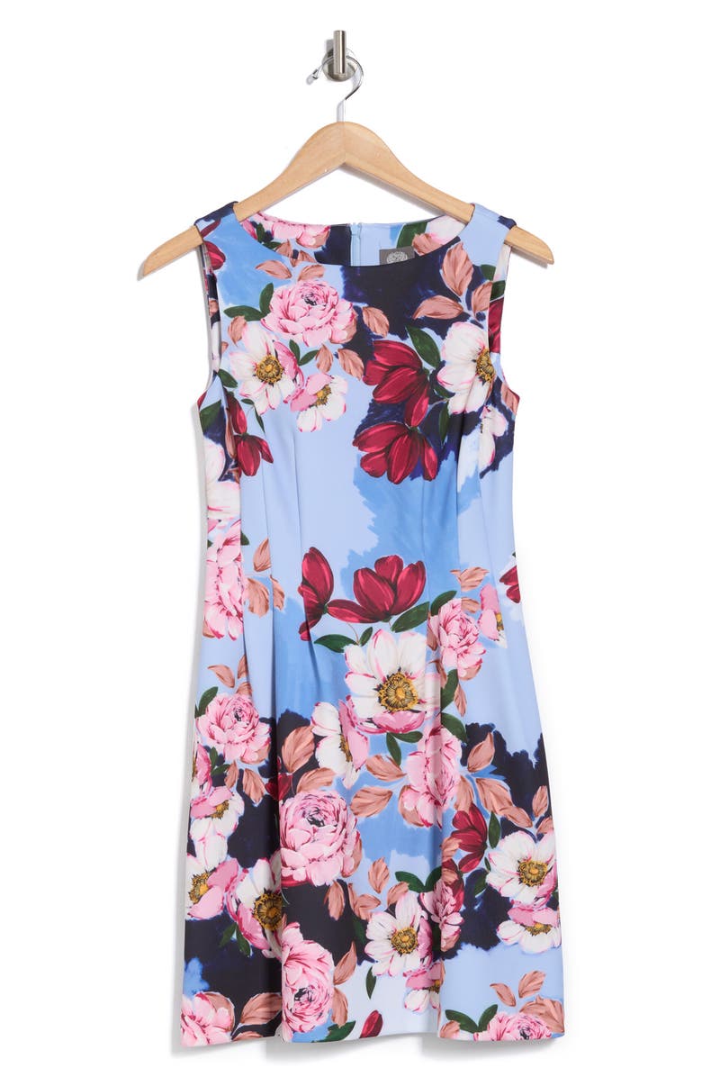 Vince Camuto Fit & Flare Scuba Dress, Alternate, color,