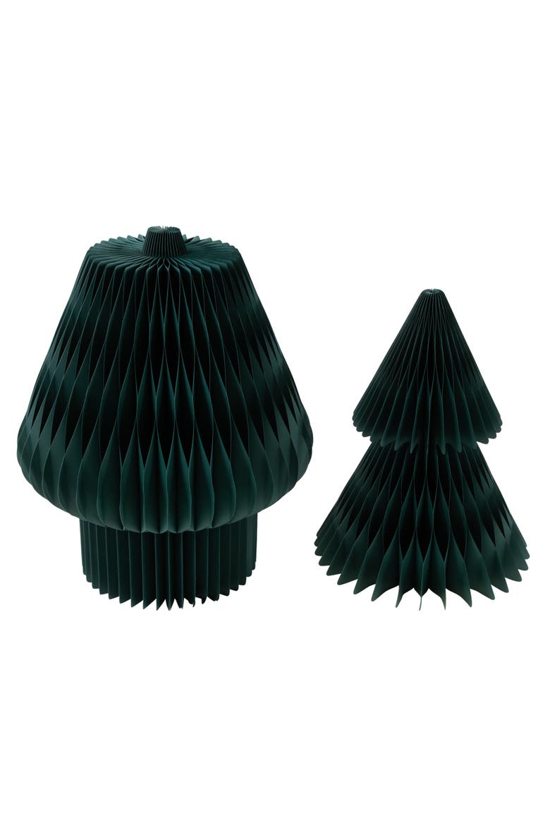 Tall Accordion Honeycomb Foldable Paper Christmas Tree - 4' -  Dark Green, Alternate, color, Green