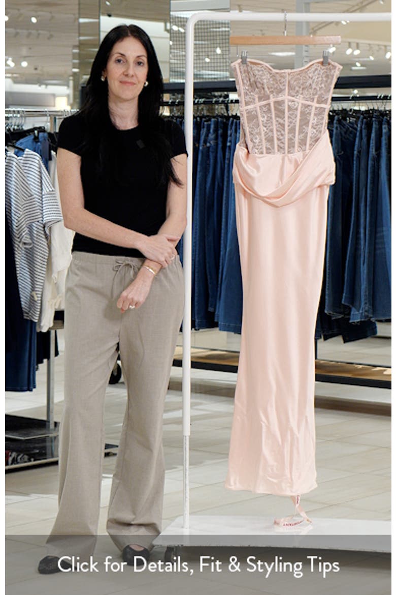 Ayana Strapless Lace & Satin Mermaid Gown video