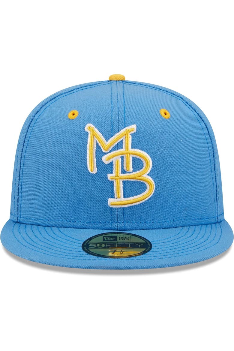 Men's New Era Royal Myrtle Beach Pelicans Authentic Collection Team Home 59FIFTY Fitted Hat, Alternate, color, Royal