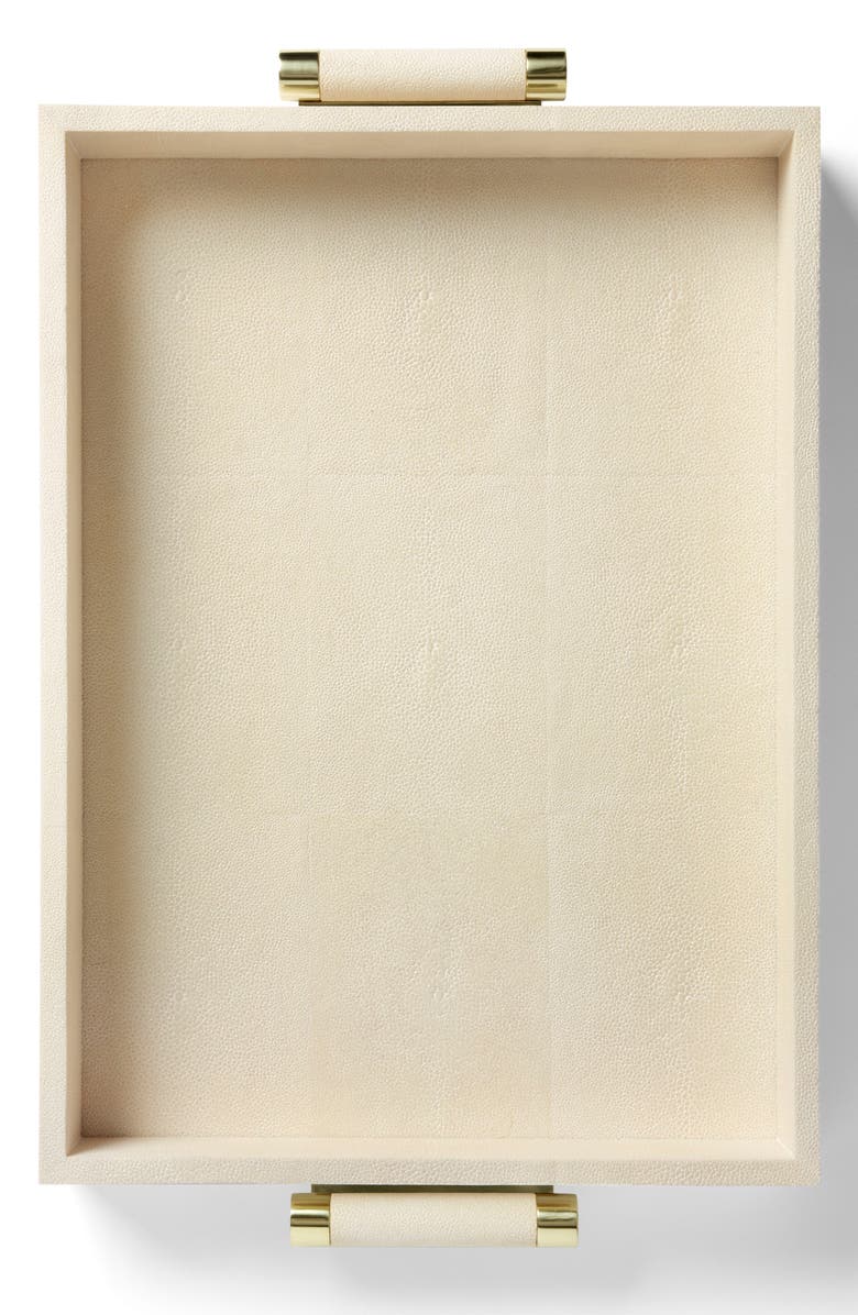 Aerin Classic Shagreen Serving Tray, Alternate, color, Cream