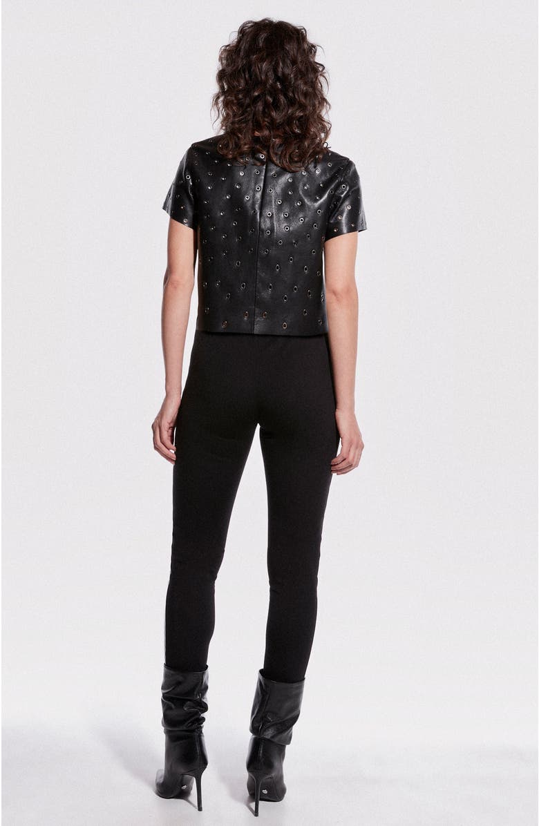 AS by DF Kiki Stretch Leather Leggings, Alternate, color, Black