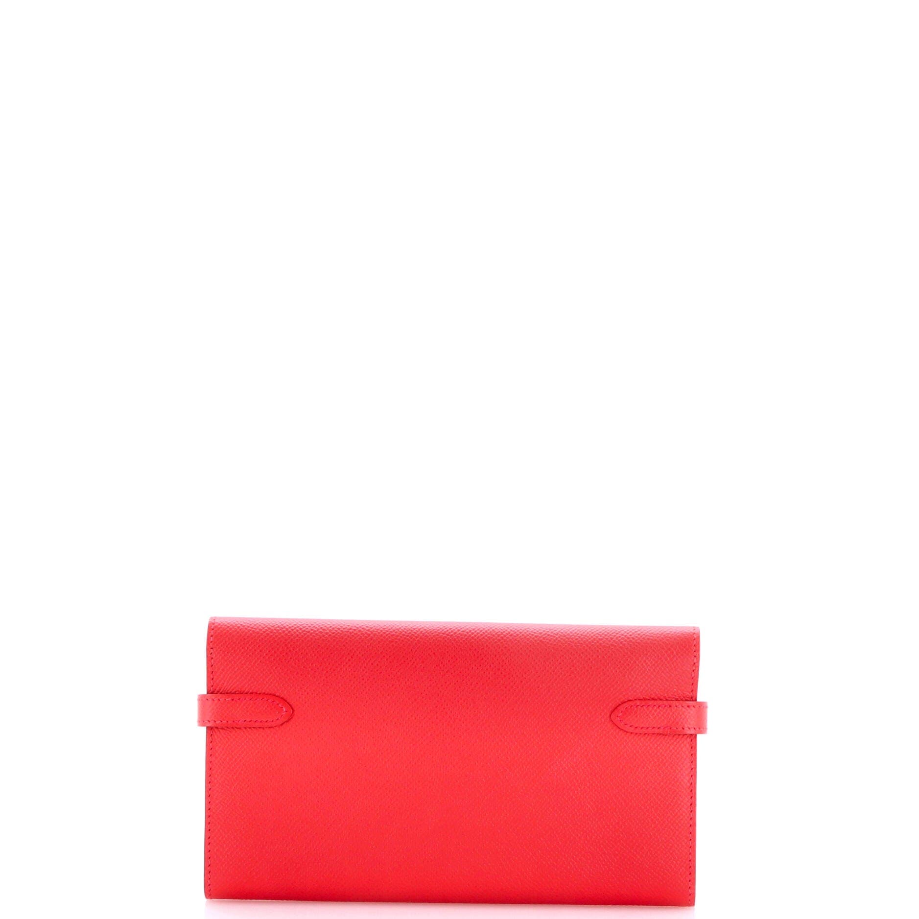 Kelly Wallet Epsom Long, Alternate, color, Red