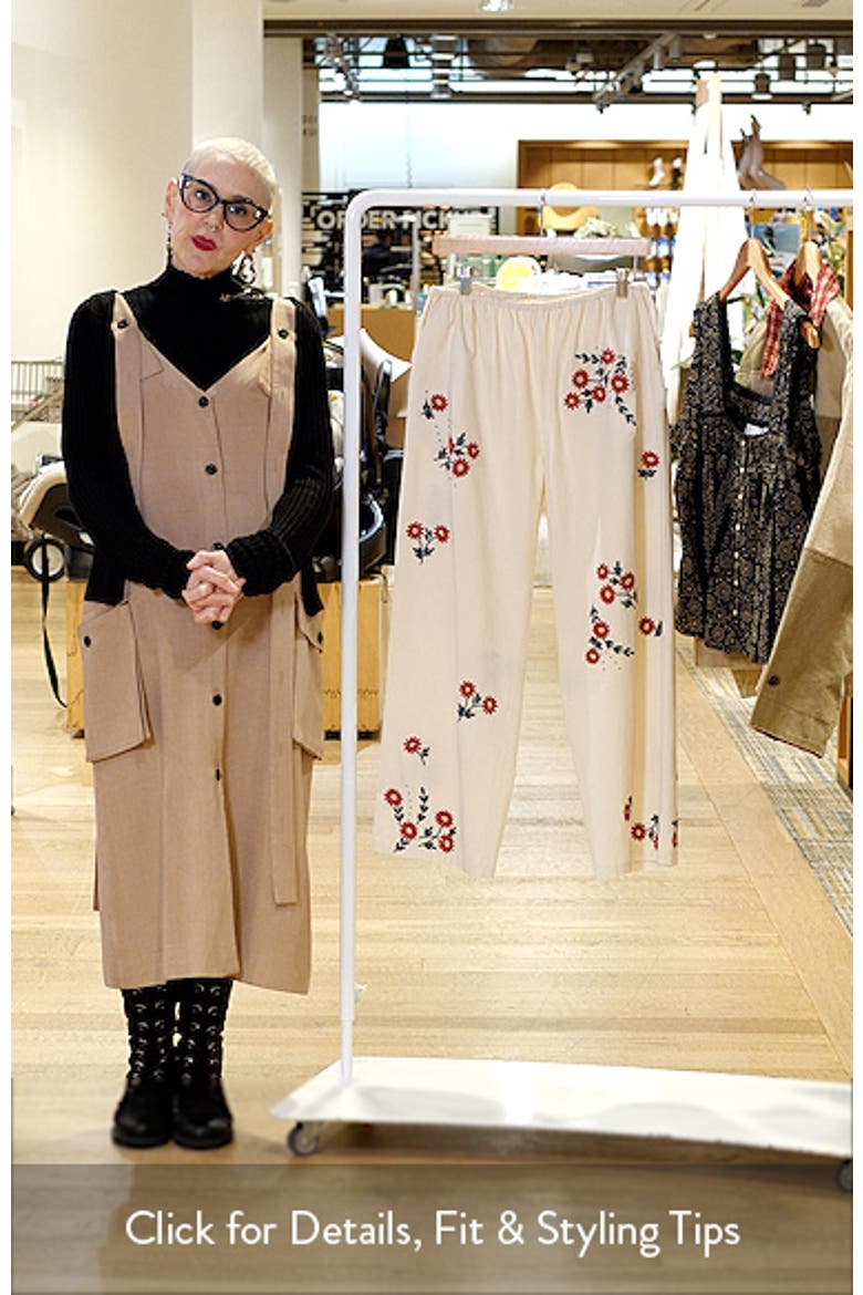 The Easy Pant Embroidered Floral Cotton Crop Pants video