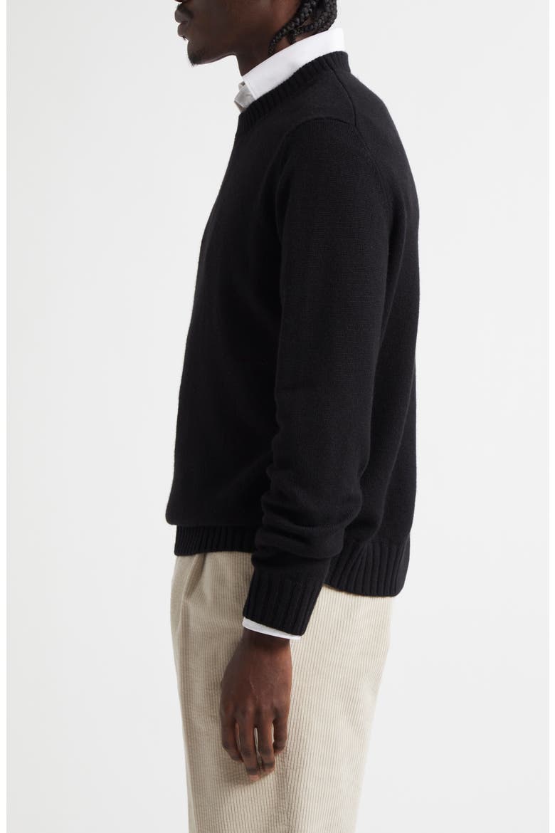 Cashmere Crewneck Sweater, Alternate, color, BLACK