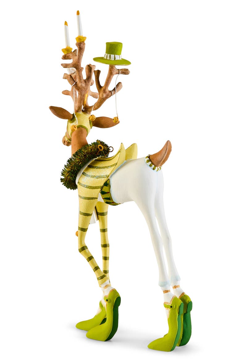 Patience Brewster Dash Away Prancer Reindeer Ornament, Alternate, color, GREEN