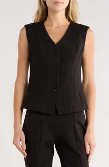 JASON WU Solid Button Front Vest