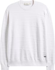 Bugatchi Textured Cotton & Silk Crewneck Sweater
