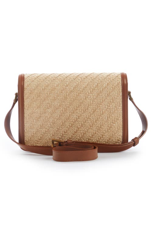 Saint Laurent Small Solfernio Raffia Shoulder Bag In Multi