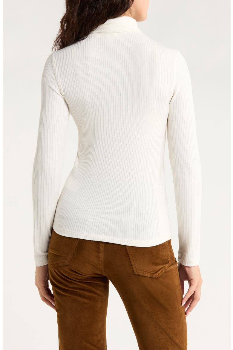 Rib Turtleneck Top, Alternate, color, HEATHER CREAM