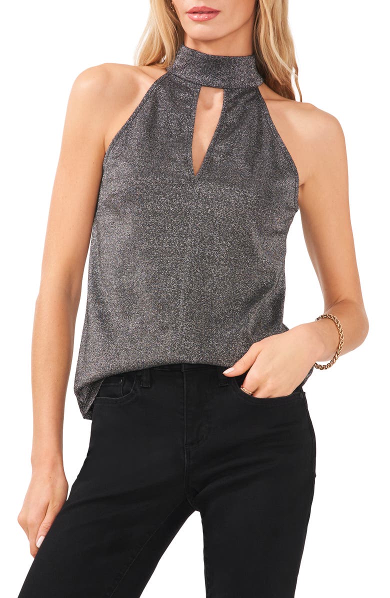 1.STATE Metallic Halter Neck Top, Main, color, 