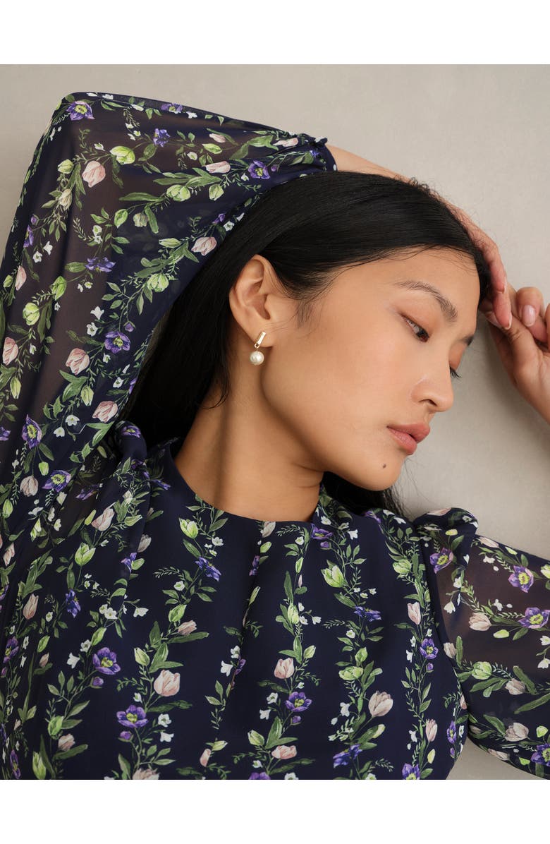 HOBBS LONDON Emilia Fit Flare Mini Dress, Alternate, color, Midnight Multi