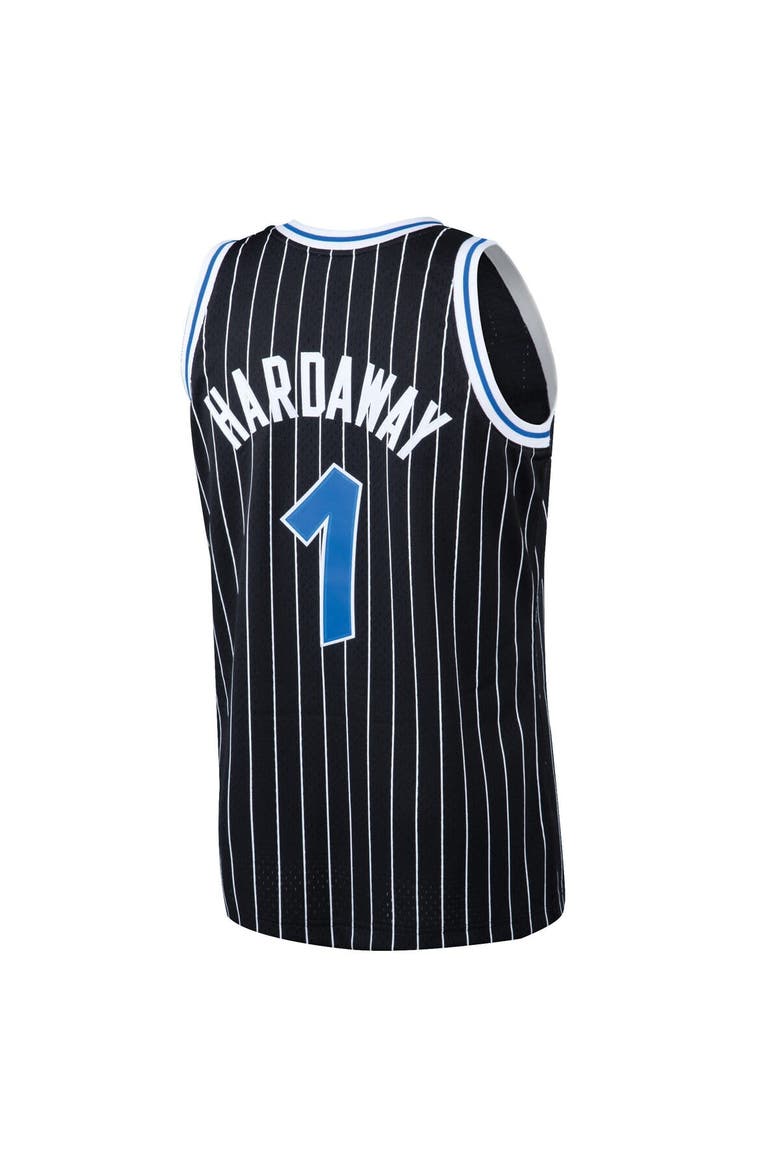 Men's Mitchell & Ness Penny Hardaway Black Orlando Magic Hardwood Classics Swingman Jersey, Alternate, color, Black
