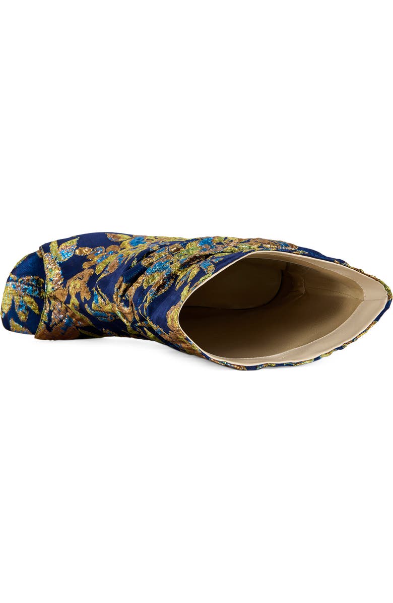 AZALEA WANG Rozsi Open Toe Slouch Bootie, Alternate, color, Blue Multi