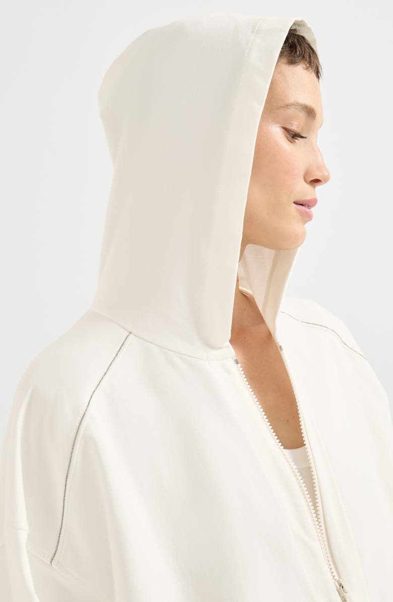 Brunello Cucinelli Lightweight French terry sweatshirt, Alternate, color, Natural