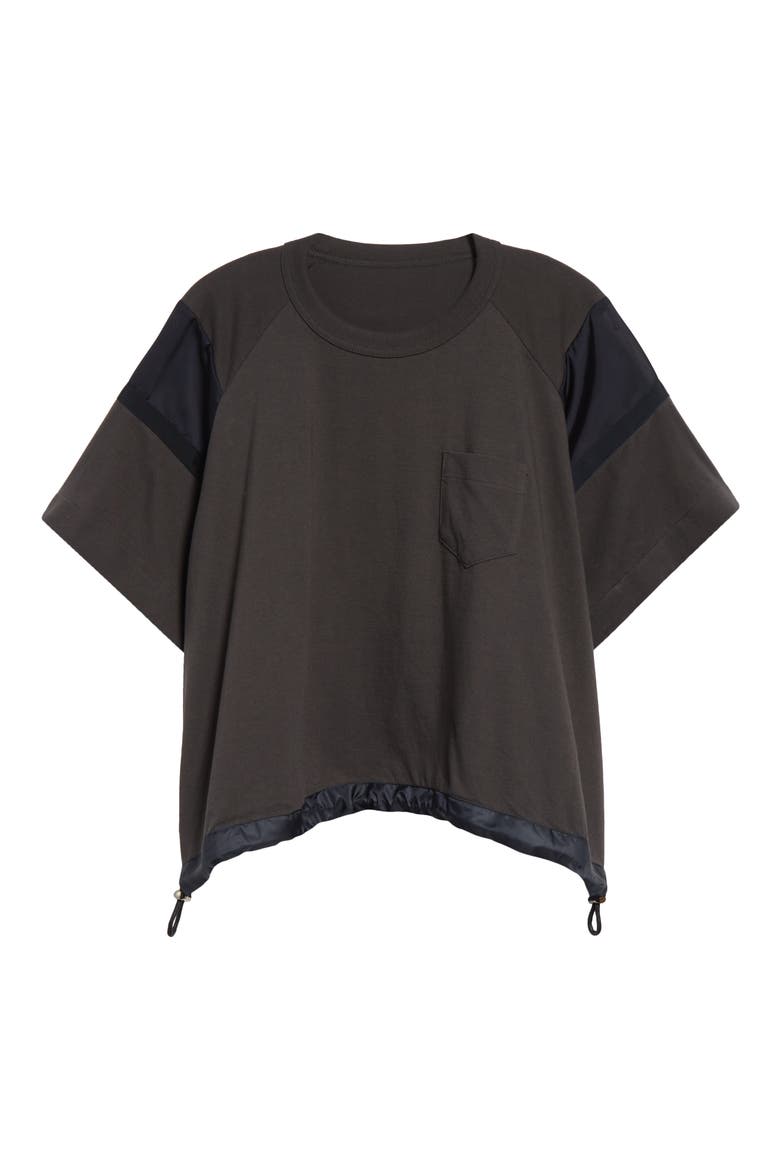 x Thomas Mason Paneled Mixed Media T-Shirt, Alternate, color, GRAY/ NAVY