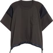 Sacai x Thomas Mason Paneled Mixed Media T-Shirt