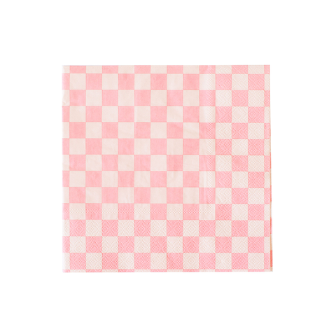 Checkered Cocktail Napkins