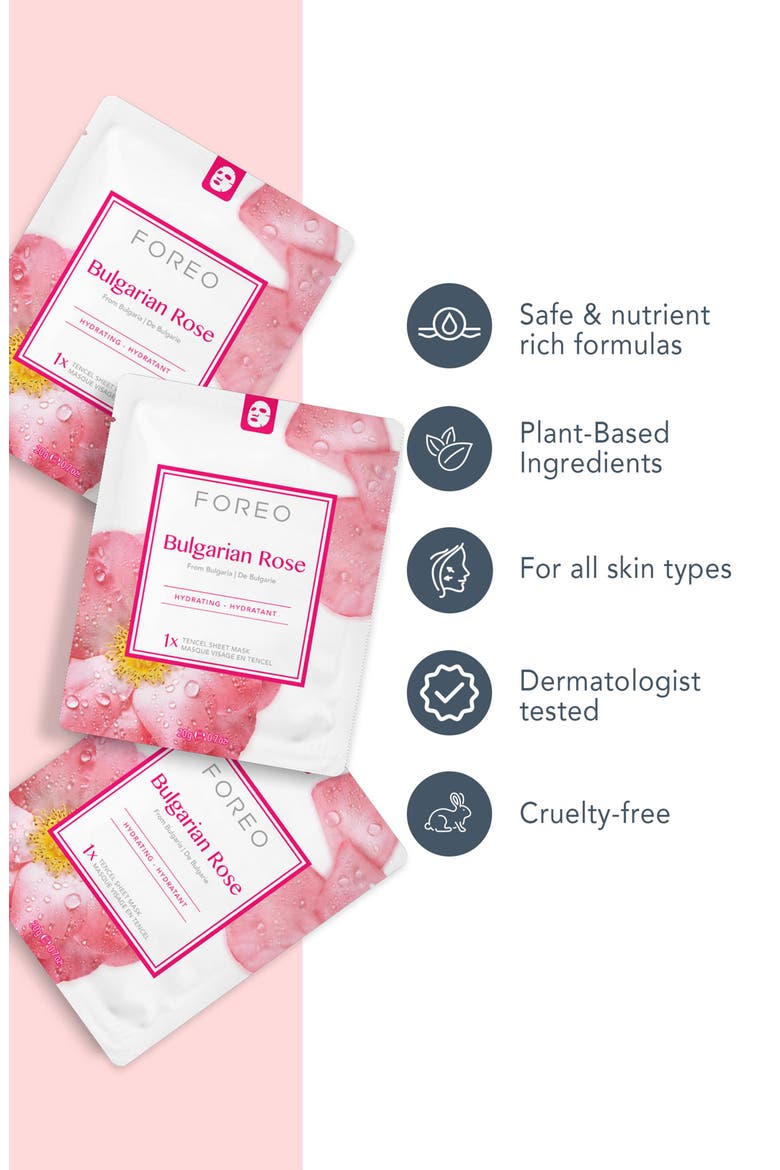 Farm To Face Sheet Mask - Bulgarian Rose x3, Alternate, color, N/A