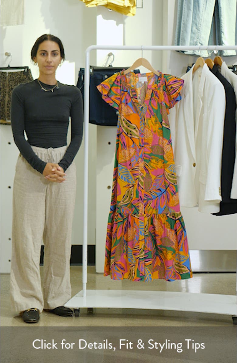 Milana Floral Dynamite Cotton Midi Dress, sales video thumbnail