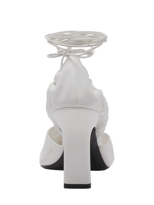 Lanvin Mesure Lace-up Leather Pumps In White