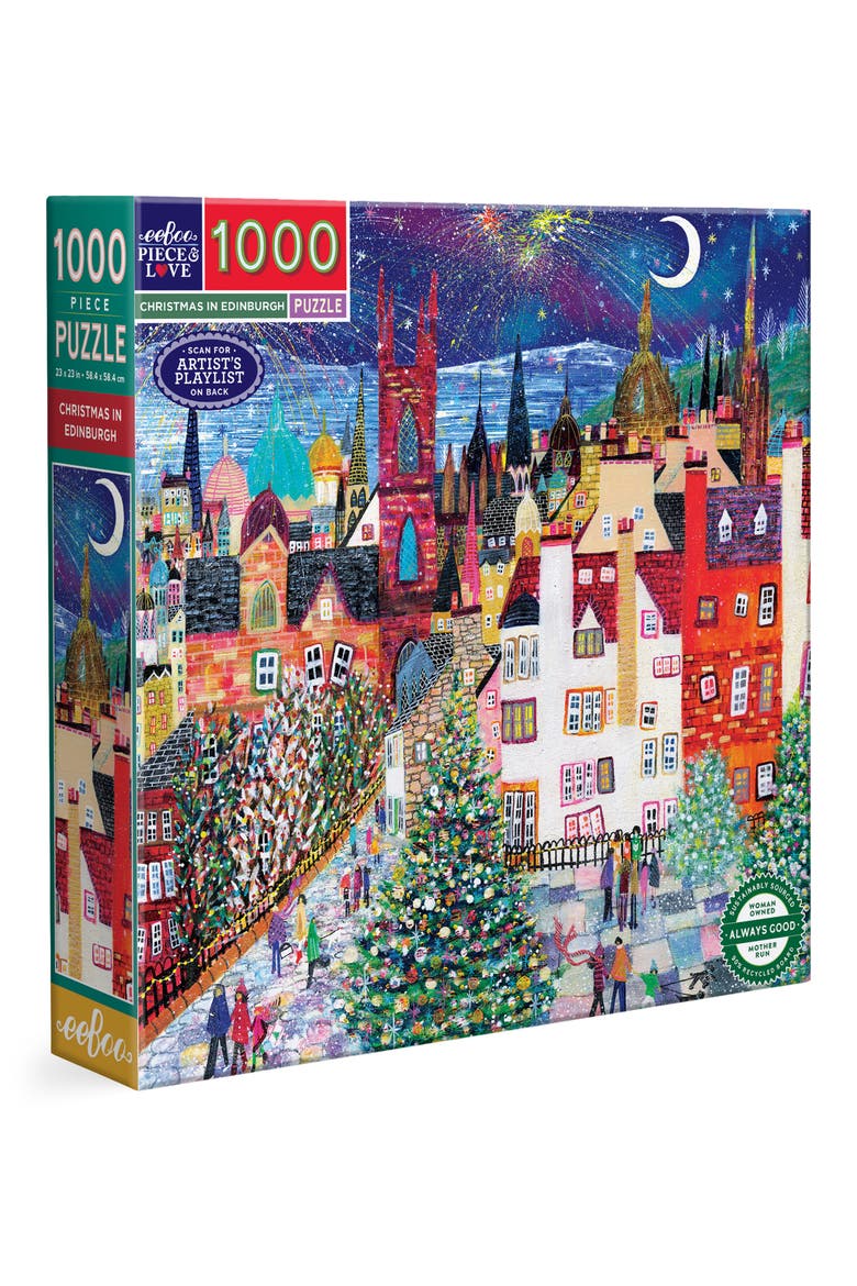 Kids' Christmas in Edinburgh 1000-Piece Puzzle, Main, color, MULTI