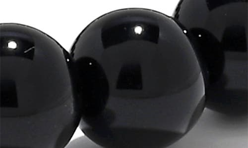 Eye Candy Los Angeles Ben Pavé Beaded Stretch Bracelet In Black