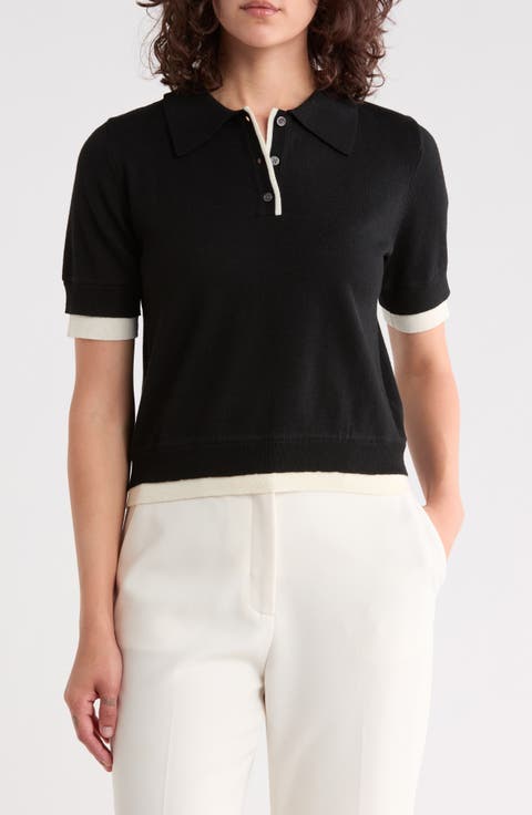 Contrast Trim Knit Polo